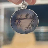 گردن آویز عقیق شجر رکاب نقره ی کلکسیونی خاص