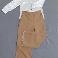 شومیز ساتن وشلوار کرپ مازراتی بچه گانه