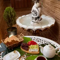 حوض فواره دار به همراه مجسمه پری دریایی فایبر گلس