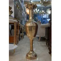 گلدان 90 سانتی برنجی هندی دهکده برنز