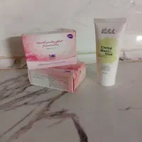 صابون روشن کننده و لایه بردار و کرم ویتامین E
