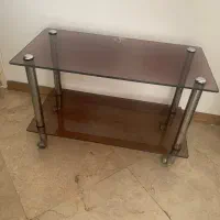 میز تلوزیون شیشه ای دودی
