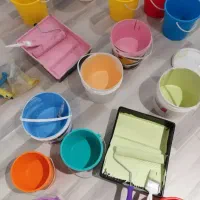 نقاشی ساختمان وکناف و درب و پنجره