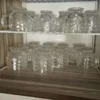 ۲۲عدداستکان چای کریستال اصل ژاپن