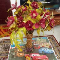 گلدان خارجی با گل