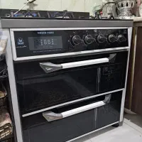 گاز طرح فر ۵ شعله شیشه ترک نشکن فندک دار