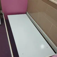 تخت خواب تک نفره به همراه کفی تخت و میزتحریر MDF