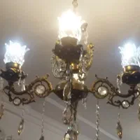 لوستر برنجی اصل چهارشاخه