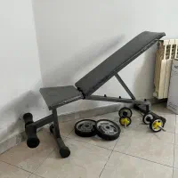 ست بدنسازی دمبل و هالتر و نیمکت
