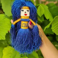 عروسک اویز ابریشمی منجوق بافی زندانبافت