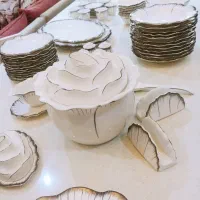 سرویس چینی ۱۲ نفره طرح رز ایتالیا
