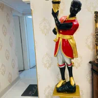 یک جفت مجسمه فایبر گلاس کاکا سیاه  فرمر طلایی ،