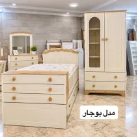 سرویس تخت خواب سیسمونی کمد دراور ویترین نوزاد
