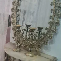 آینه و شمعدان برنز