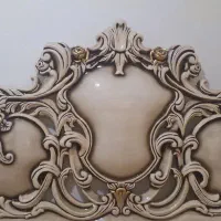 تخت خواب دونفره منبتکاری تمام چوب