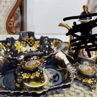 ظروف سورمه ای وگلدان و قوری لردشید