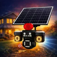دوربین خورشیدی سیمکارتی 4 لنز 4G چرخشی  تعقیب سوژه