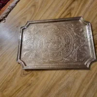 سینی ورشو قدیمی قلمکاری شده