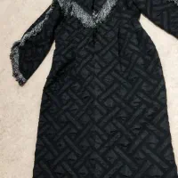 مانتو مشکی ژاکارد