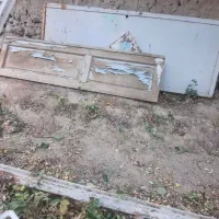 فروش درب آهنی سه تایی همراه با چارچوب.مناسب باغ.