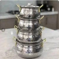تابه و قابلمه چهارتایی روحی چکشی