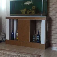 آکواریوم شیشه خم با تمام لوازم وماهی