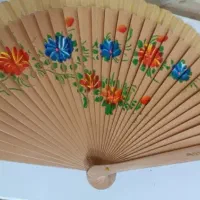 بادبزن های خوشگل پارچه و چوبی