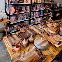 ظرفهای چوبی .اردوخوری تخته سرو