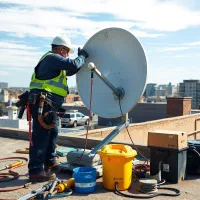 نصب آنتن گیرنده دیجیتال و دوربین مداربسته