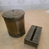ست  سطل زباله  و جا دستمال کاغذی