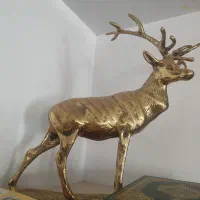 مجسمه برنزی گوزن و قوچ