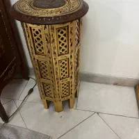 دوعدد میز هندی کمیاب طلاکوب