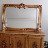 آینه کنسول منبت طلایی