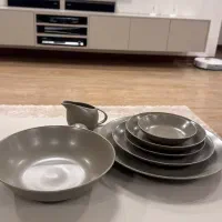سرویس غذاخوری سرامیکی سبز سدری مات،مینیمال