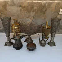 لوازم عتیقه قدیمی آنتیک کلکسیونی مس و برنجی سماور