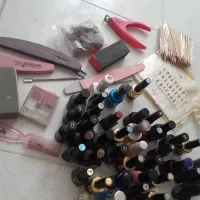 لوازم کاشت ناخن به همراه لاک ژل