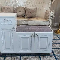 جاکفشی مبلی صندلی دار سفید و لوکس