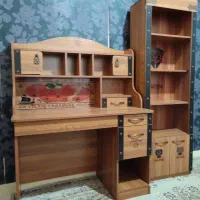 ست میز تحریر و کتابخانه/ویترین