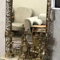 آینه وشمعدان برنز