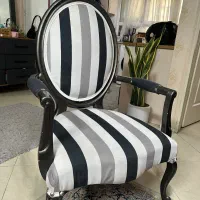 مبل تک نفره دسته چوبی