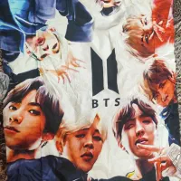 روتختی ترک یکنفره BTS در حد نو با دو رو بالشتی