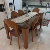 میز ناهار خوری ۶ نفره چوب راش