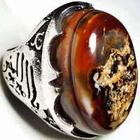 انگشتر اعجوبه سنگین حجرالاسود عربستانی مصور