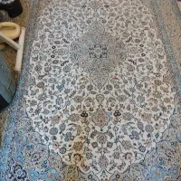 فرش ماشینی ۹متری طوسی آبی