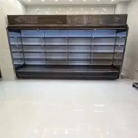 جم یخچال بدون درب پرده هوا دوطرف قفسه صندوق
