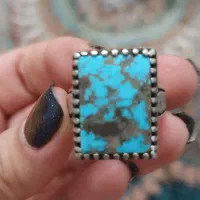 انگشتر فیروزه نقره مردانه