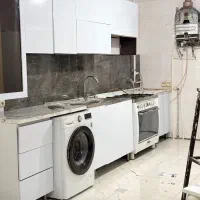 نصب انواع برچسب روی کابینت و نصب ماربل شیت...