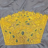 شلوار بندری کمی گلابتونی