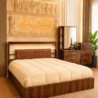 تخت خواب رنگ قهوه ای//تولیدی ماهور