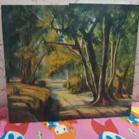 تابلو نقاشی طبیعت. . تکنیک رنگ وروغن